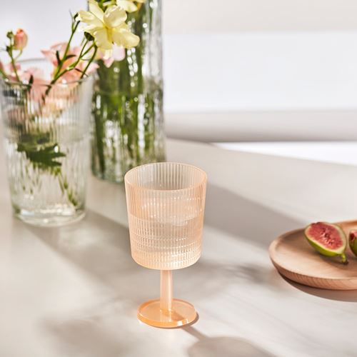 IKEA - KALLSINNIG, wine glass, plastic-orange, 32 cl