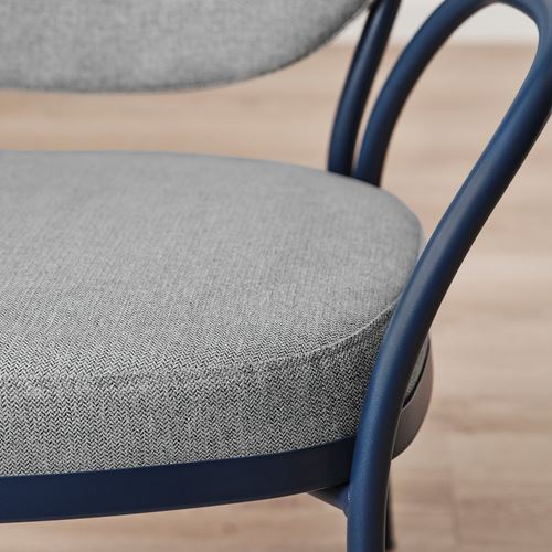 IKEA - ISMANTORP, armchair, black-blue-tibbleby beige-grey