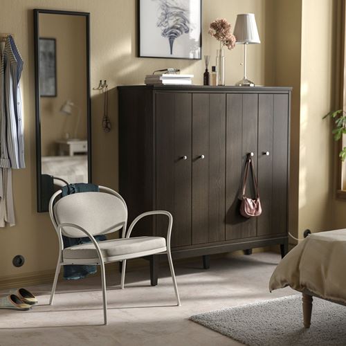 IKEA - ISMANTORP, armchair, light grey-beige-tibbleby light beige