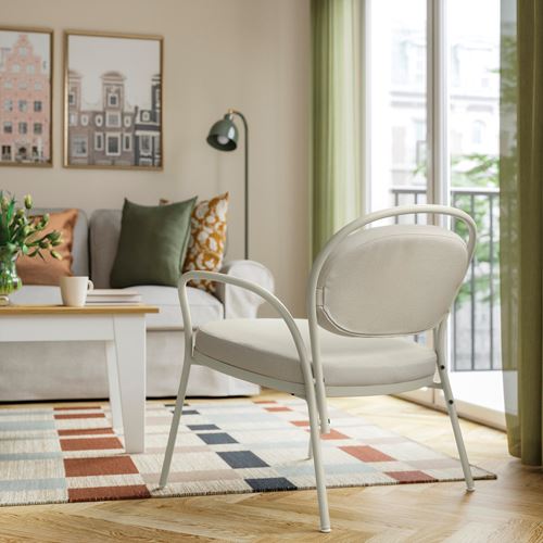 IKEA - ISMANTORP, armchair, light grey-beige-tibbleby light beige