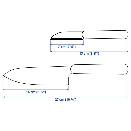 IKEA - FÖRDUBBLA, knife set, grey