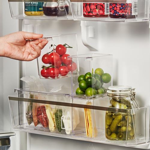 IKEA - KLIPPKAKTUS, buzdolabı için saklama kutusu seti, şeffaf