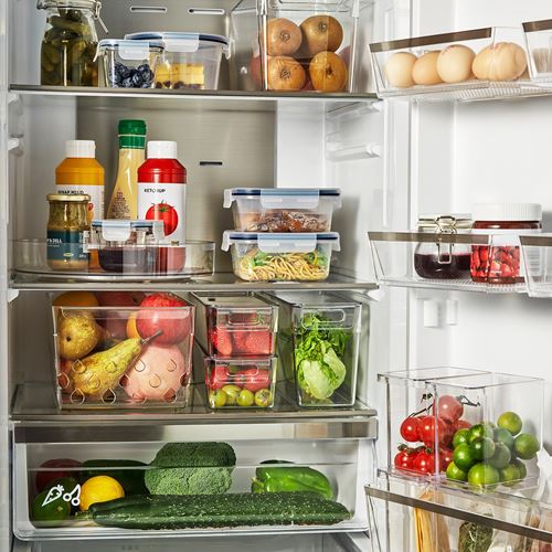 IKEA - KLIPPKAKTUS, buzdolabı için saklama kutusu seti, şeffaf