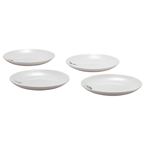 IKEA - SPJUTLILJA, tatlı tabağı seti, desenli, 20 cm