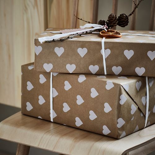 IKEA - VINTERFINT, gift wrap roll, brown, 3x0.7 m/2.10 m²