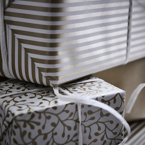 IKEA - VINTERFINT, gift wrap roll, golden colour, 3x0.7 m/2.10 m²