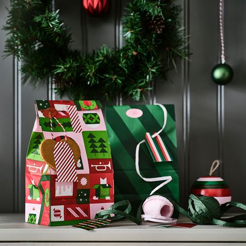 IKEA - VINTERFINT, gift wrap, multicolour, 15x30 cm