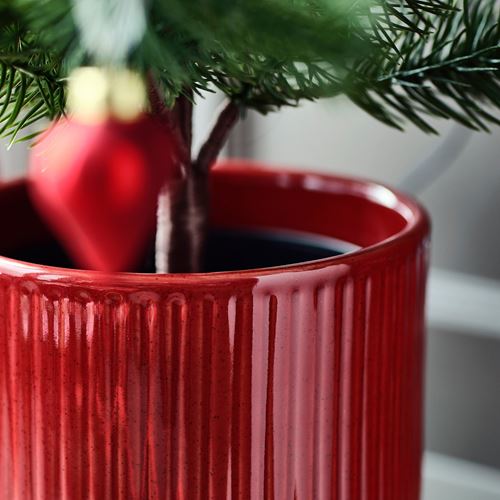IKEA - VINTERFINT, stoneware plant pot, red, 15 cm