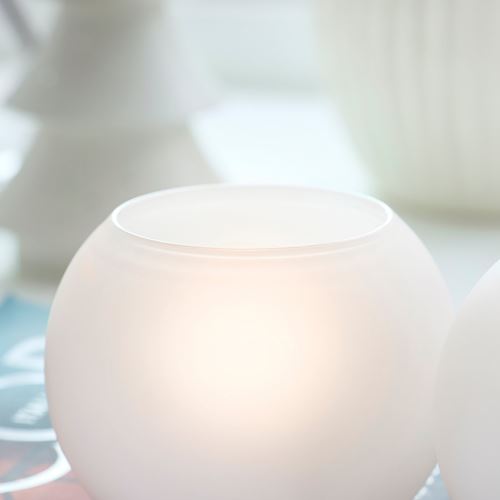IKEA - VINTERFINT, tealight mumluk, beyaz, 7 cm