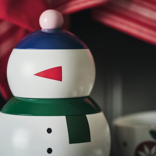 IKEA - VINTERFINT, gıda saklama kutusu, kardan adam-çok renkli