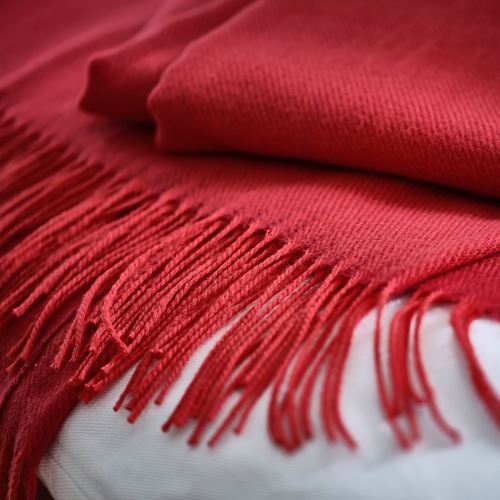 IKEA - VINTERFINT, throw, red, 120x160 cm