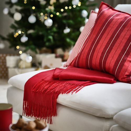 IKEA - VINTERFINT, throw, red, 120x160 cm