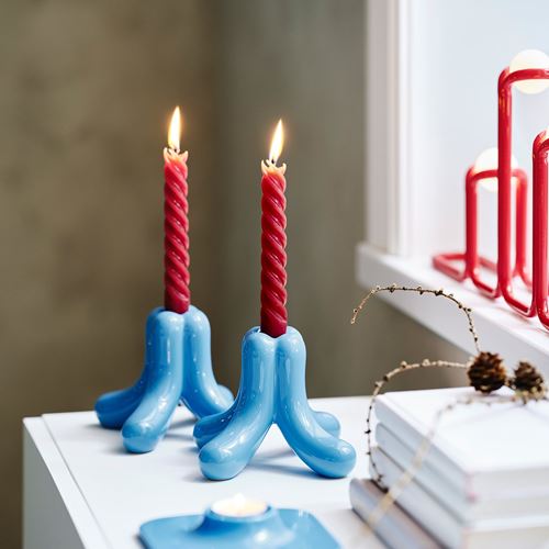 IKEA - VINTERFINT, chandelier candle, red, 5.5 hr