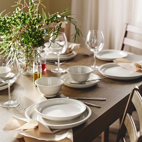 IKEA - DAGGASTER, seramik kase, noktalı-açık bej, 14 cm