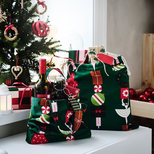 IKEA - VINTERFINT, pre-cut fabric, green, 150x300 cm