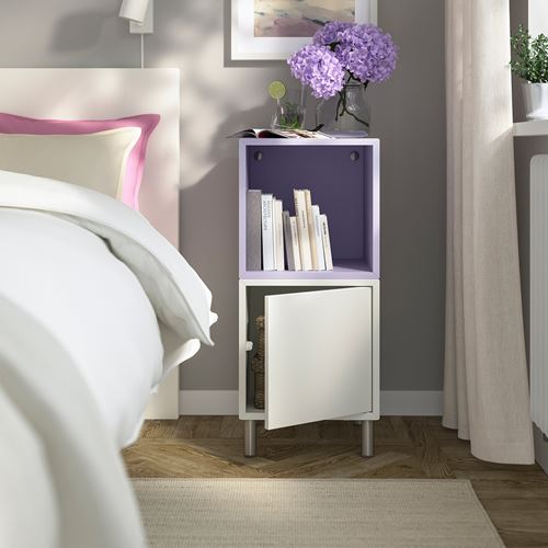 IKEA - EKET, storage combination, white-pale lilac, 35x35x80 cm