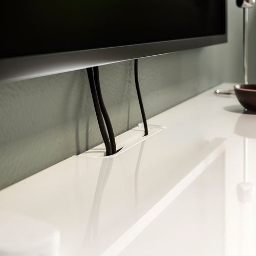 IKEA - BESTA, top panel, glass/white, 120x40 cm