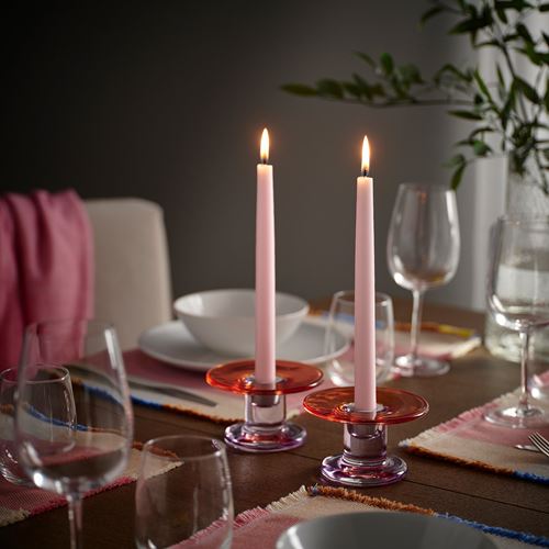 IKEA - KLOKHET, chandelier candle, light pink, 5.5 hr