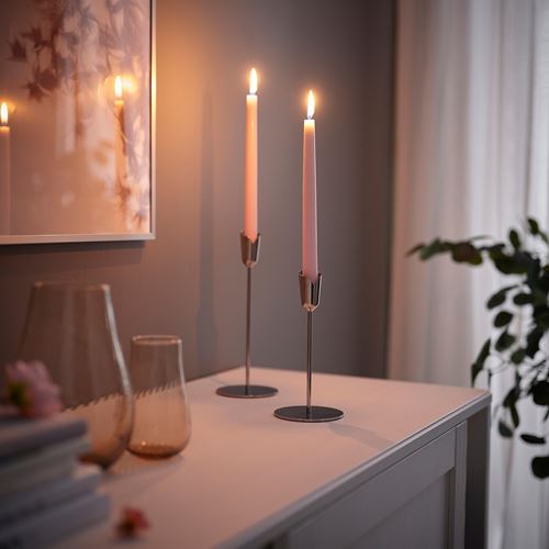 IKEA - KLOKHET, chandelier candle, light pink, 5.5 hr