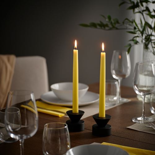 IKEA - KLOKHET, chandelier candle, yellow, 5.5 hr