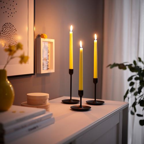 IKEA - KLOKHET, chandelier candle, yellow, 5.5 hr