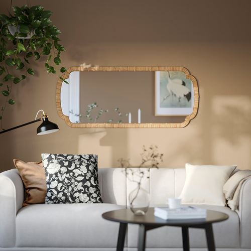 IKEA - KANDLENÖT, mirror, rattan, 60x140 cm