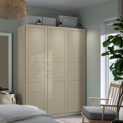 IKEA - PAX/TYSSEDAL, PAX wardrobe, grey/beige, 150x60x201 cm