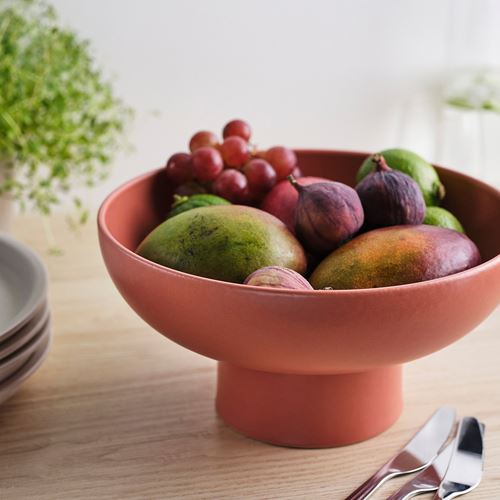 IKEA - BLOMVECKLARE, ceramic serving bowl, red-brown, 26 cm