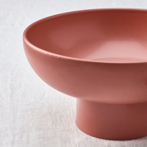IKEA - BLOMVECKLARE, ceramic serving bowl, red-brown, 26 cm