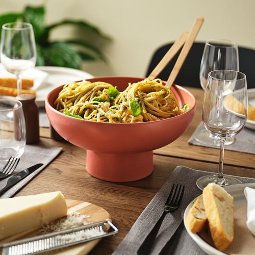 IKEA - BLOMVECKLARE, ceramic serving bowl, red-brown, 26 cm