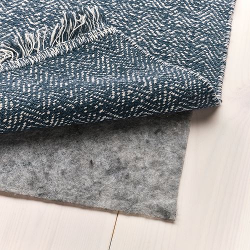 IKEA - LOKBYTE, büyük halı, koyu mavi-açık bej, 170x240 cm