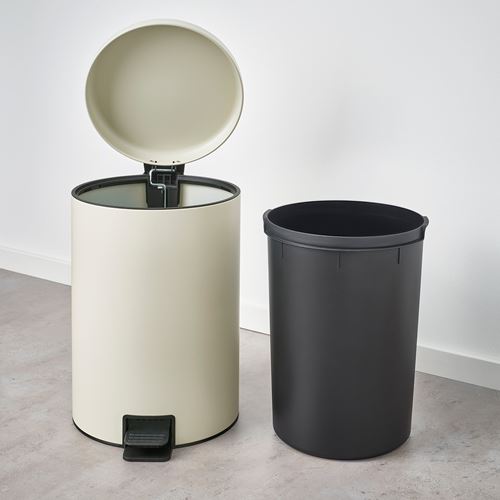 IKEA - STENTRAPPA, waste bin, light grey/beige, 18 l