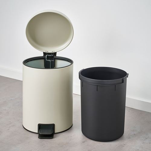 IKEA - STENTRAPPA, waste bin, light grey/beige, 9 l