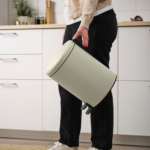 IKEA - STENTRAPPA, waste bin, light grey/beige, 9 l