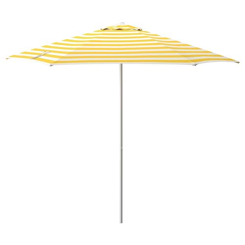 IKEA - HÖGÖN, parasol, off-white/bright yellow, 270 cm