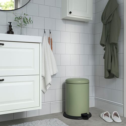 IKEA - GANGSKYFFEL, waste bin, grey-green, 18 l