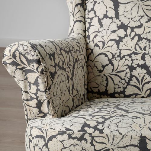 STRANDMON Ribersborg Dark Grey beige Armchair Cover 80605637 IKEA