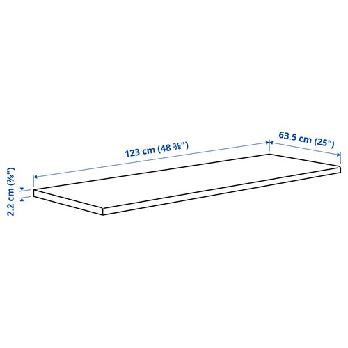 IKEA - MÖCKLERYD, worktop, white-laminate, 123x2,2 cm