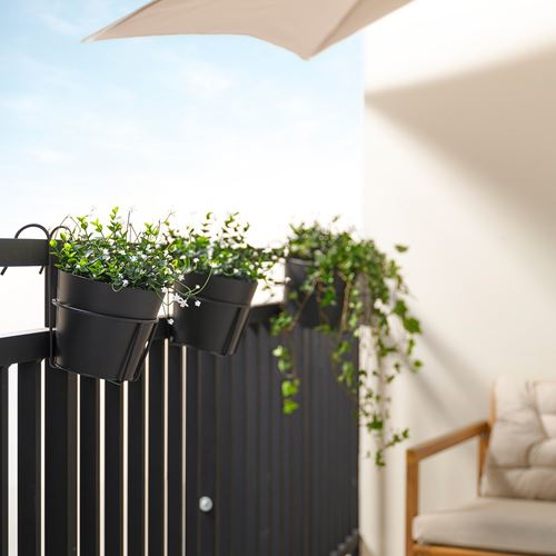 IKEA - VITLÖK, çiçeklik, antrasit, 15 cm