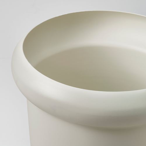 IKEA - MABARSBUSKE, steel plant pot, off white, 32 cm