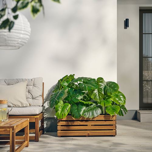 IKEA - STJARNANIS, plant stand, acacia, 75x27 cm