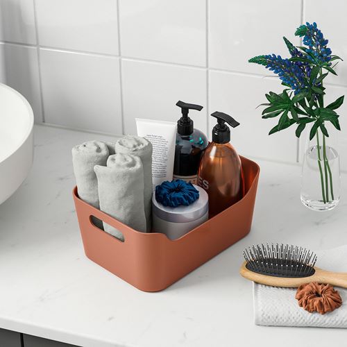 IKEA - UPPDATERA, box, red-brown, 24x17 cm