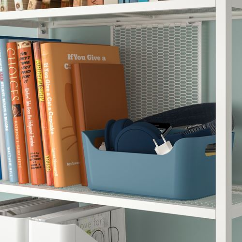 IKEA - UPPDATERA, box, grey/blue, 24x17 cm