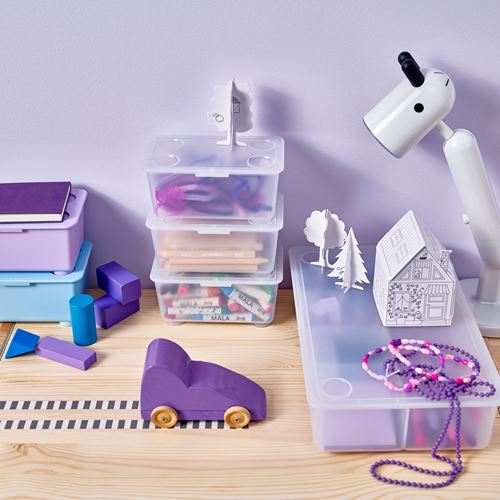 IKEA - GLIS, kapaklı kutu, şeffaf, 17x10 cm