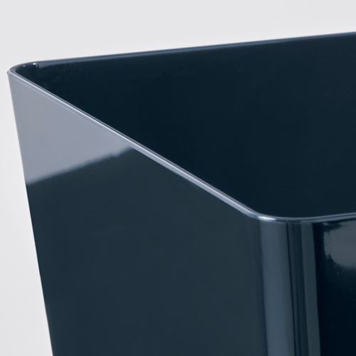 IKEA - KUGGIS, box, blue/black, 18x26x8 cm