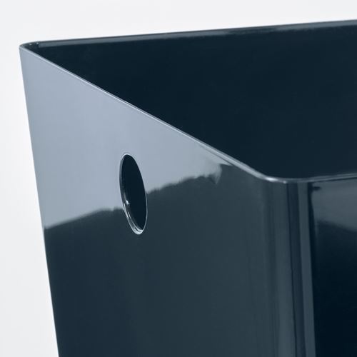 IKEA - KUGGIS, box, blue/black, 26x35x15 cm