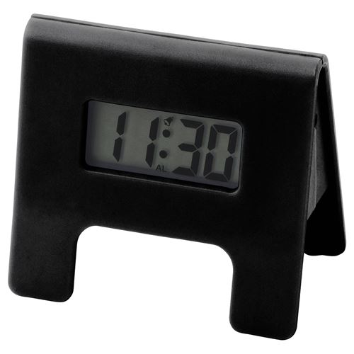 IKEA - KUPONG, alarm clock, black, 7x6 cm