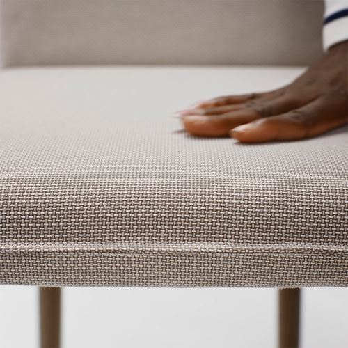 IKEA - TONSTAD, döşemeli ahşap sandalye, Fridtuna açık bej-kahverengi meşe görünümlü