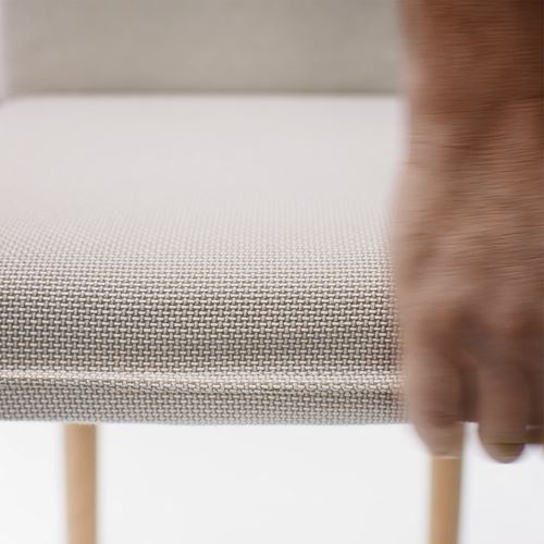 IKEA - TONSTAD, upholstered wooden chair, Fridtuna light beige-oak effect