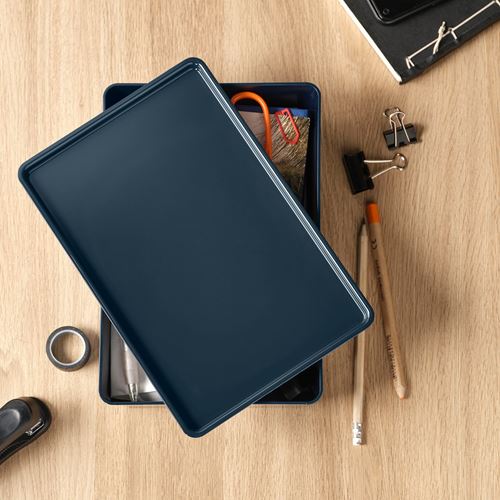 IKEA - KUGGIS, door, blue/black, 18x26 cm